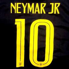 子供用 K049 19 ブラジル NEYMAR JR*10 ネイマール 黒黄 ゲームシャツ